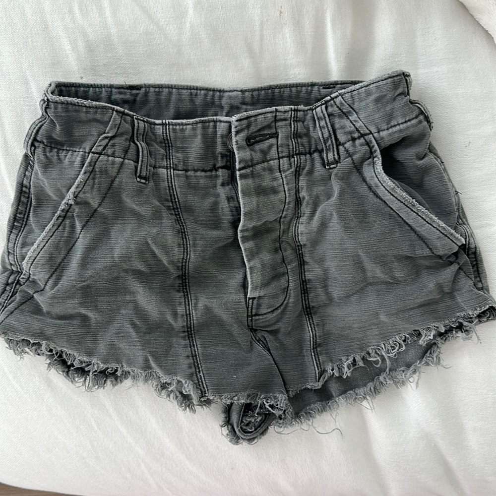 Free people black washed shorts